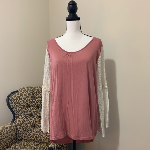 Kori Tops - 3/$10 Kori Size Large Long Sleeve with Lace